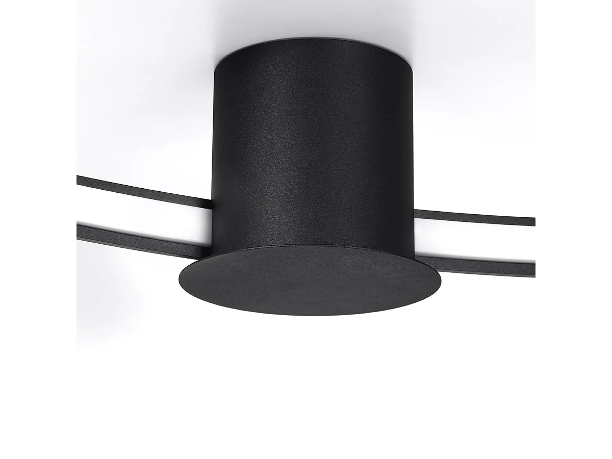 Sollux Lighting Rio Semi-encastré à LED intégré, noir, 4000K, 3870lm