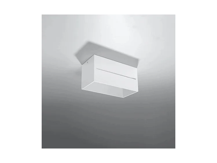Plafonniers Lobo Moderne En Aluminium - 2 Sources Lumineuses - L.20 X H.10 Cm - Blanc