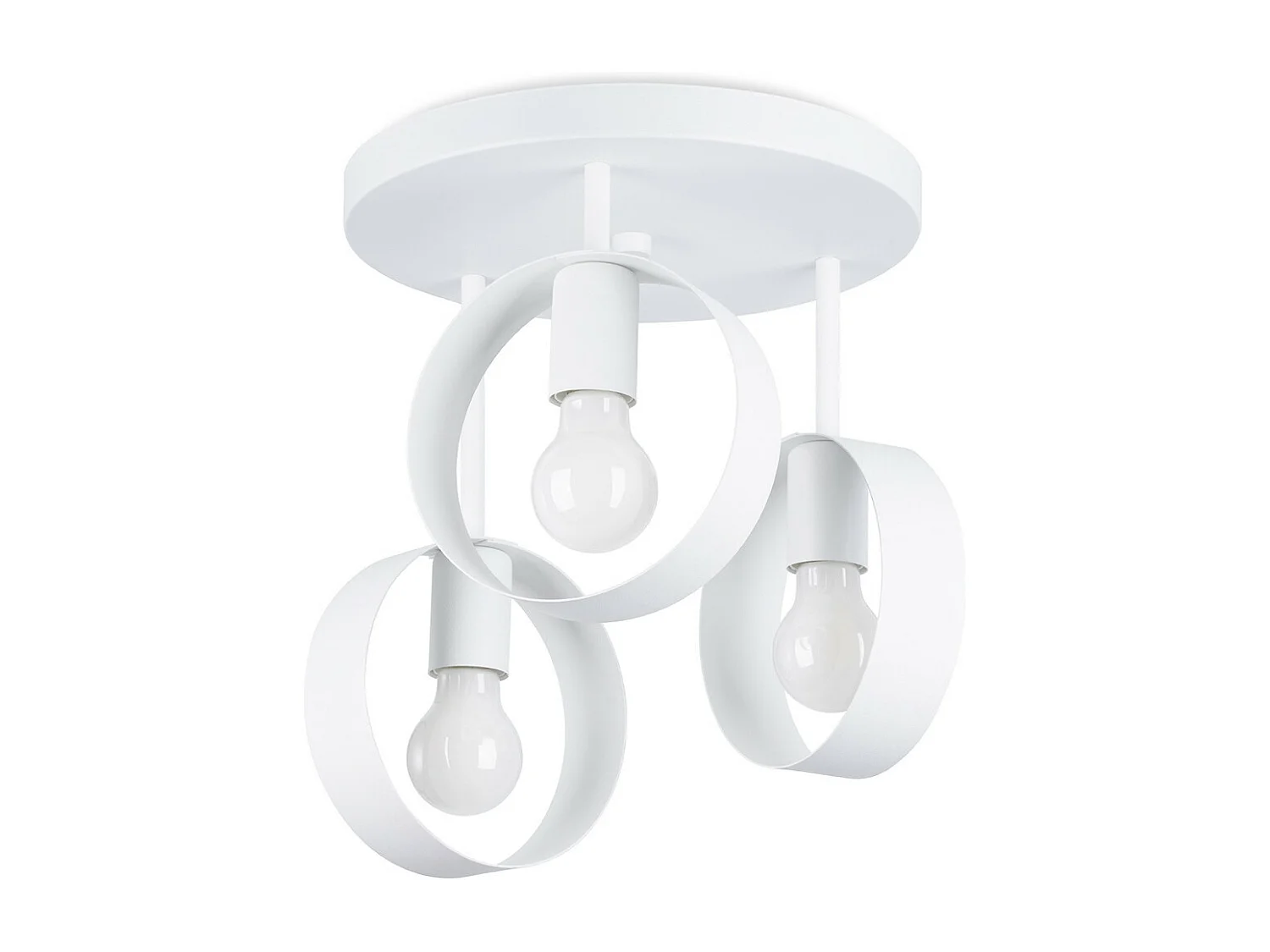 Plafondlampen Titran Modern Van  - 3 Lichtbronnen - L.30 X H.34,5 Cm - Wit