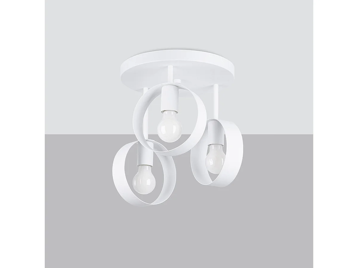 Plafondlampen Titran Modern Van  - 3 Lichtbronnen - L.30 X H.34,5 Cm - Wit