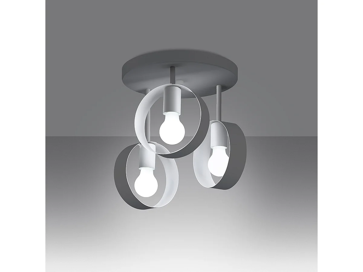 Plafondlampen Titran Modern Van  - 3 Lichtbronnen - L.30 X H.34,5 Cm - Wit