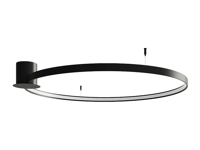Sollux lichting Rio Integriertes LED LED Halbbündiges Licht, Schwarz, 4000K, 7820lm