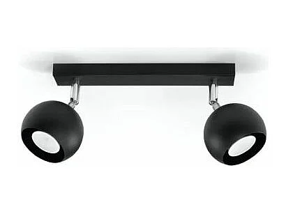 Luminárias De Teto Oculare Moderno, Aço - 2 Lichtbronnen - L.30 X H.16 Cm - Preto