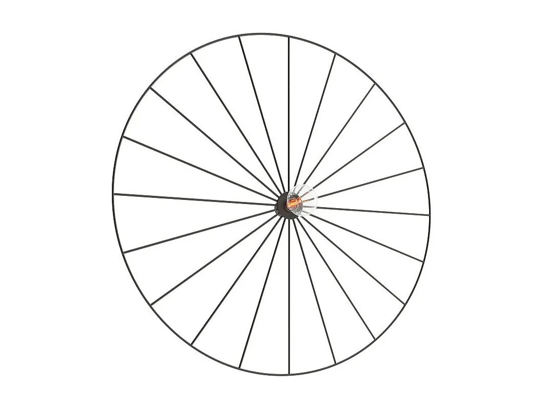 Luminárias De Teto Sirkel Moderno, Aço - 1 Lichtbronnen - L.60 X H.12 Cm - Preto