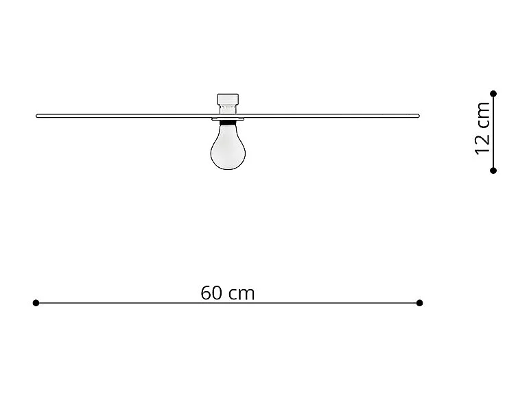 Luminárias De Teto Sirkel Moderno, Aço - 1 Lichtbronnen - L.60 X H.12 Cm - Preto