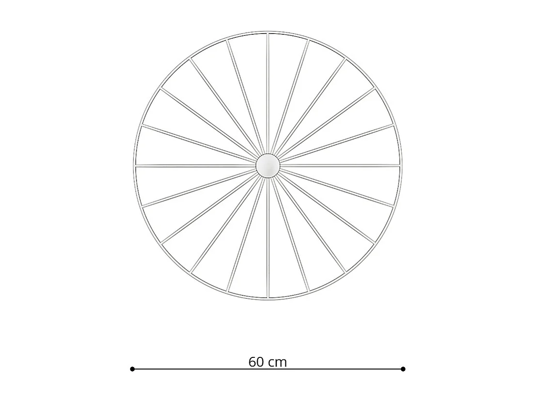 Luminárias De Teto Sirkel Moderno, Aço - 1 Lichtbronnen - L.60 X H.12 Cm - Preto