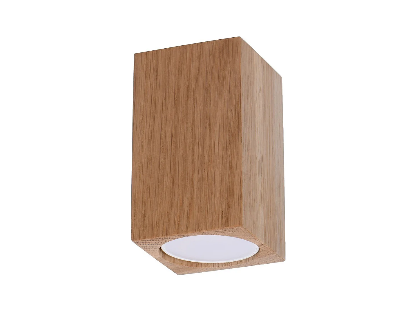 Sollux Lighting Keke Bois de plafonnier carré en chêne monté en surface, 30 cm