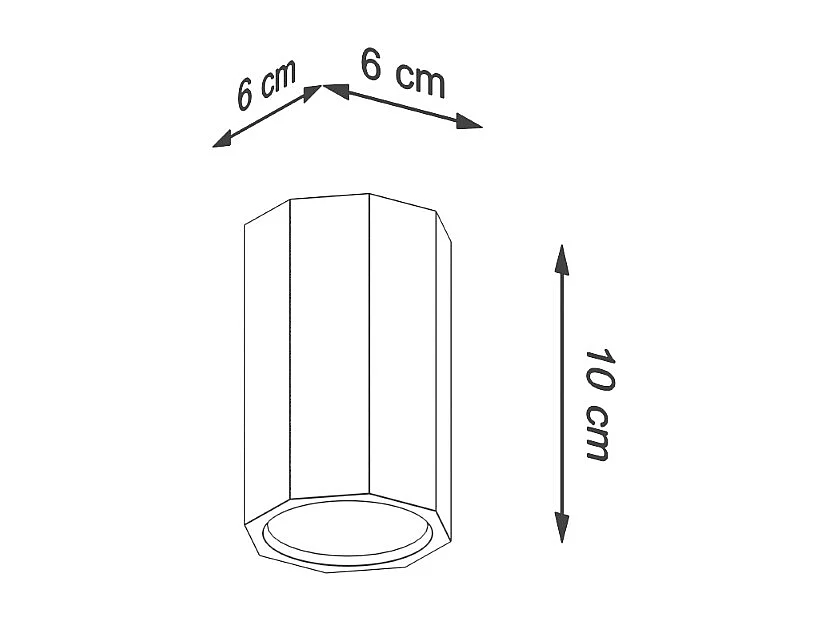 Sollux Lighting Zeke Foco empotrable octogonal de madera de roble, 30cm
