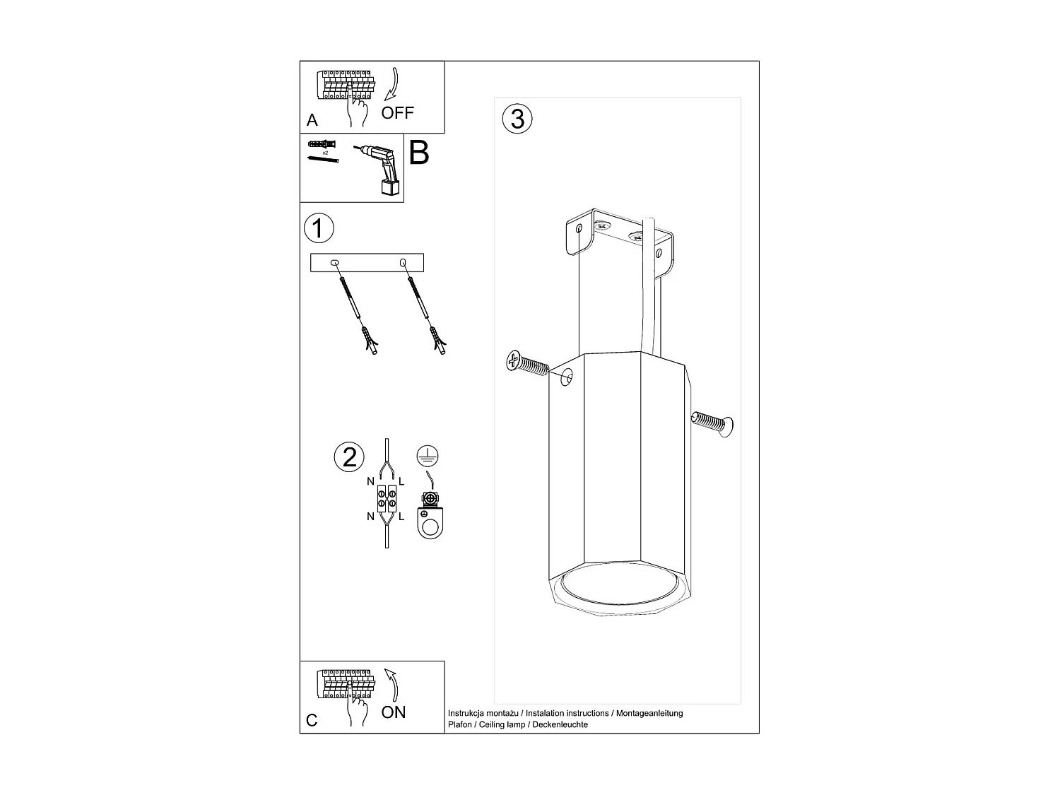 Sollux Lighting Zeke Foco empotrable octogonal de madera de roble, 30cm