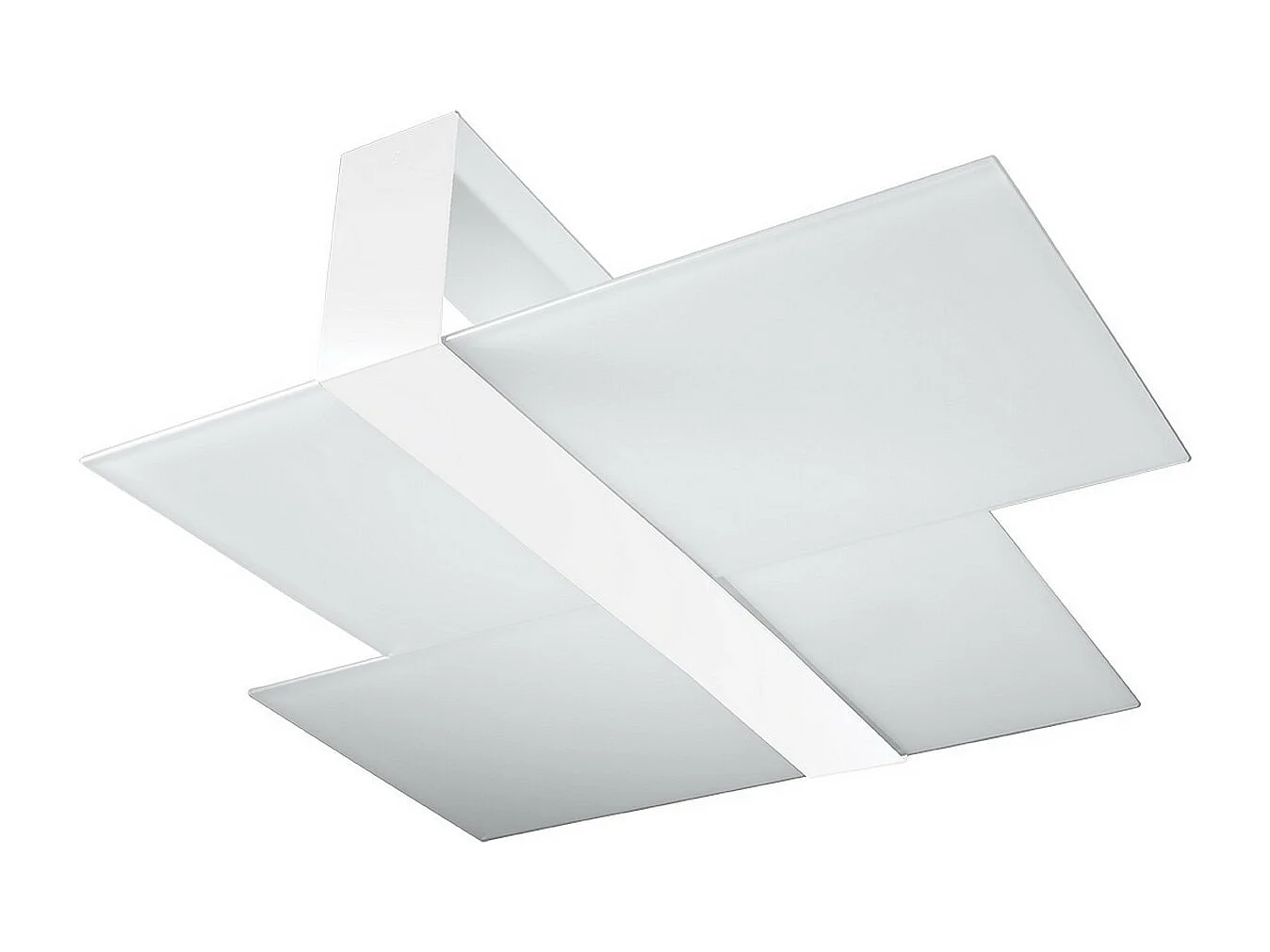 Sollux Lighting Massimo Plafonnier décoratif encastré, blanc, 2x E27