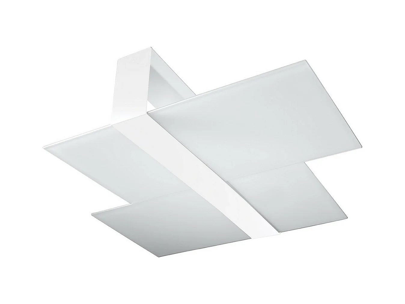 Sollux Lighting Massimo Plafonnier décoratif encastré, blanc, 2x E27