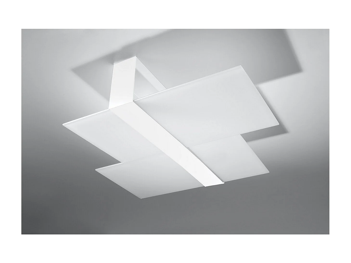 Plafondlampen Massimo Modern Van  - 2 Lichtbronnen - L.65 X H.11 Cm - Wit