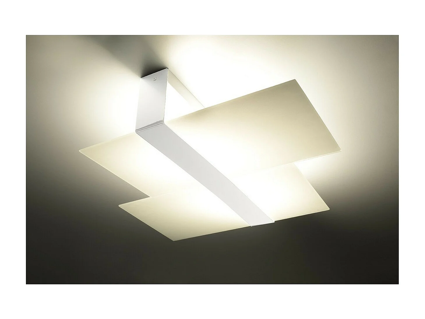 Plafondlampen Massimo Modern Van  - 2 Lichtbronnen - L.65 X H.11 Cm - Wit