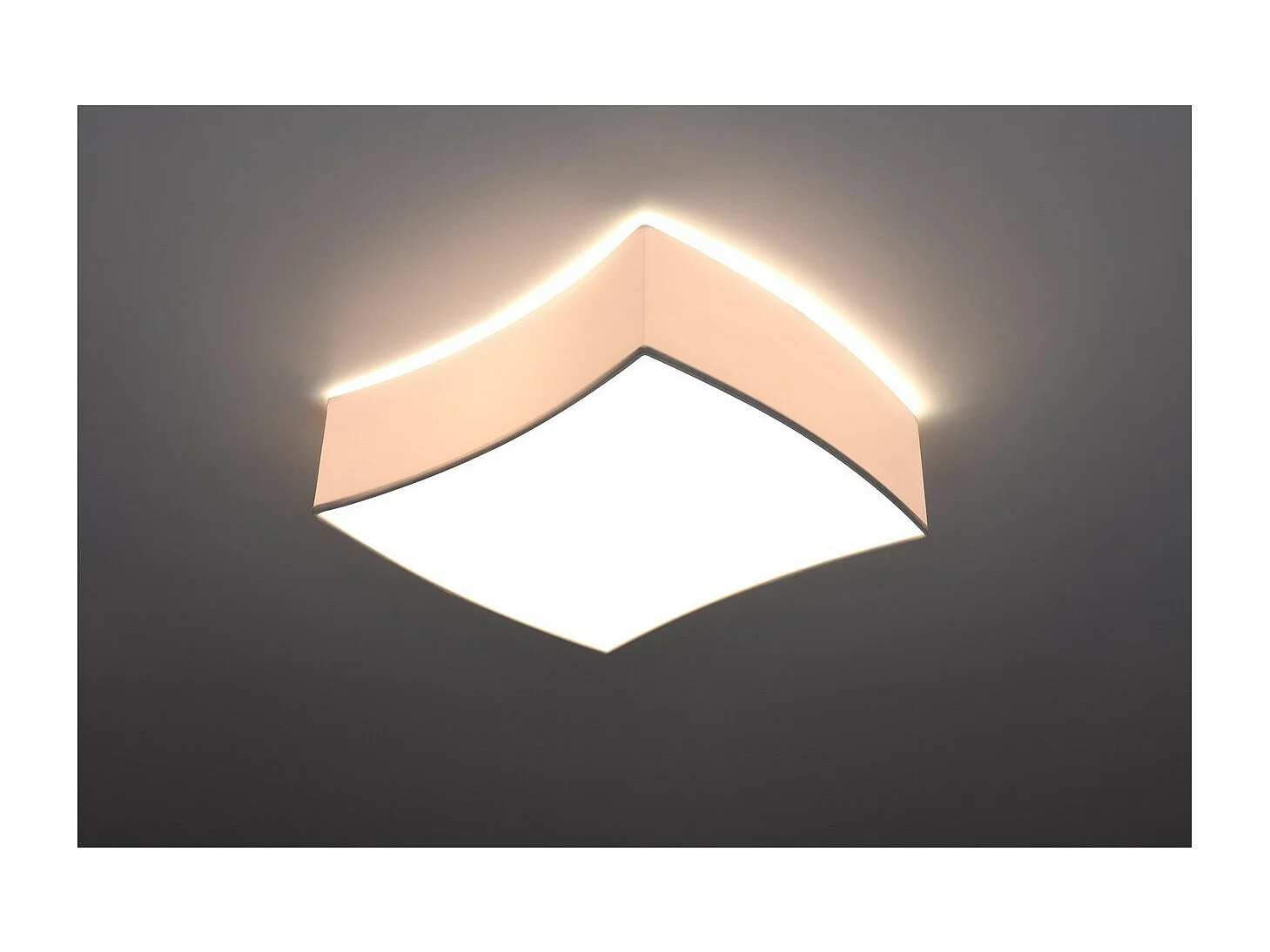 Sollux Lighting Square Plafoniera decorativa a filo, bianca, 39 cm