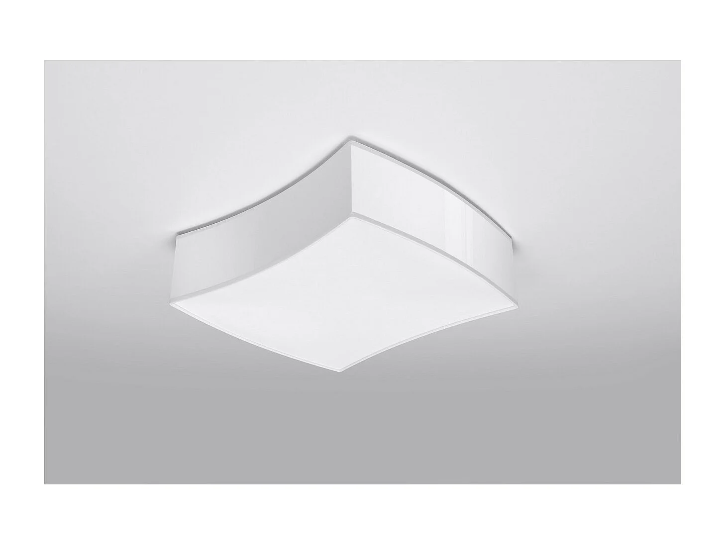 Plafondlampen Square Modern Van  - 2 Lichtbronnen - L.39 X H.11,5 Cm - Wit