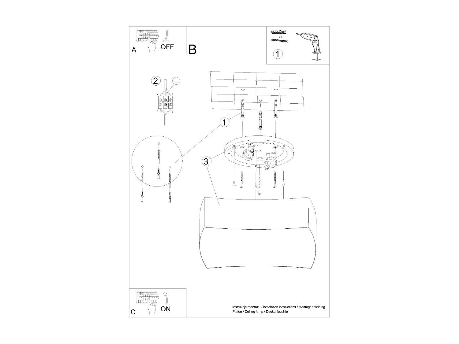 Plafondlampen Square Modern Van  - 2 Lichtbronnen - L.39 X H.11,5 Cm - Wit