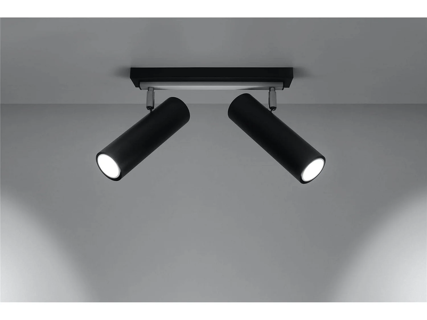 Sollux DIREZIONE Barre de projecteur à 2 lumières noir, GU10