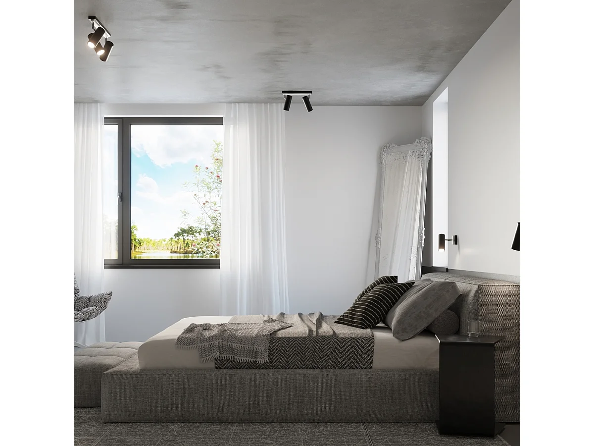 Sollux DIREZIONE Barre de projecteur à 2 lumières noir, GU10