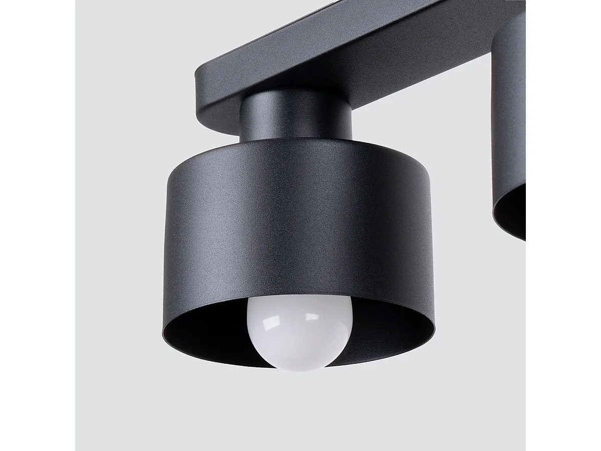 Plafondlampen Savar Modern Van  - 2 Lichtbronnen - L.34 X H.13 Cm - Zwart