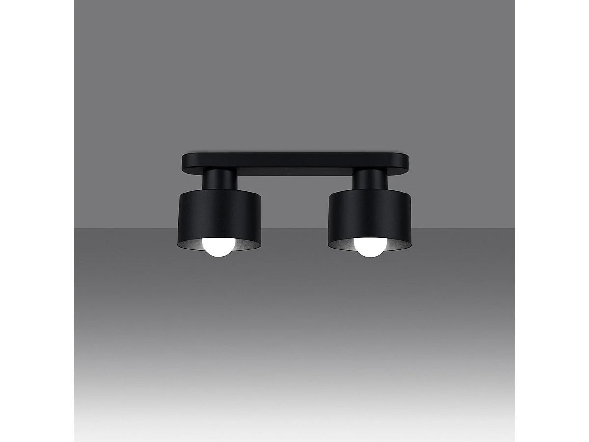 Sollux Savar Spot de Plafond Twin Noir
