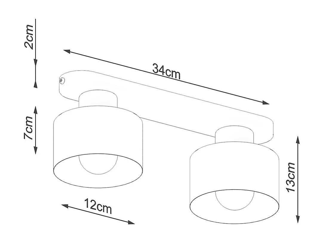 Sollux Savar Spot de Plafond Twin Noir