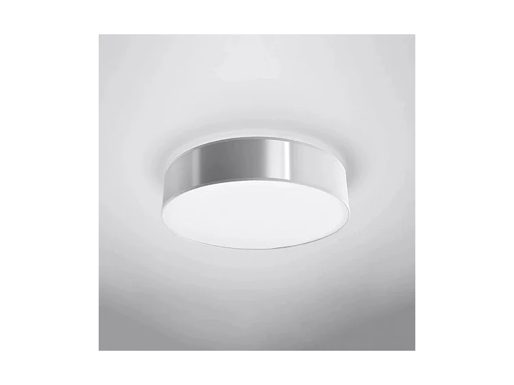 Sollux ARENA Plafonnier rond à 3 ampoules argenté, E27