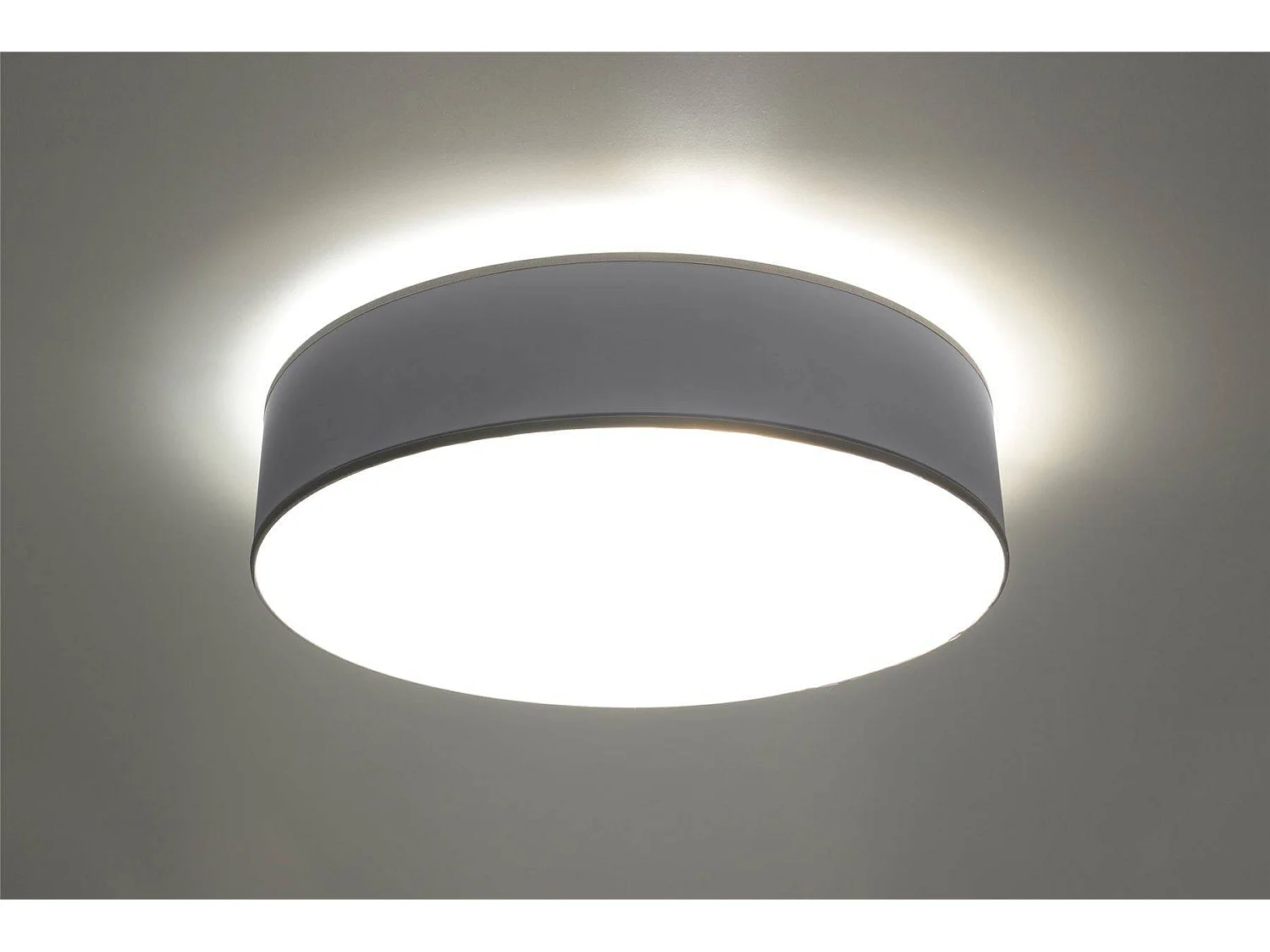 Plafondlampen Arena Minimalistisch Van  - 3 Lichtbronnen - L.45 X H.11 Cm - Grijs