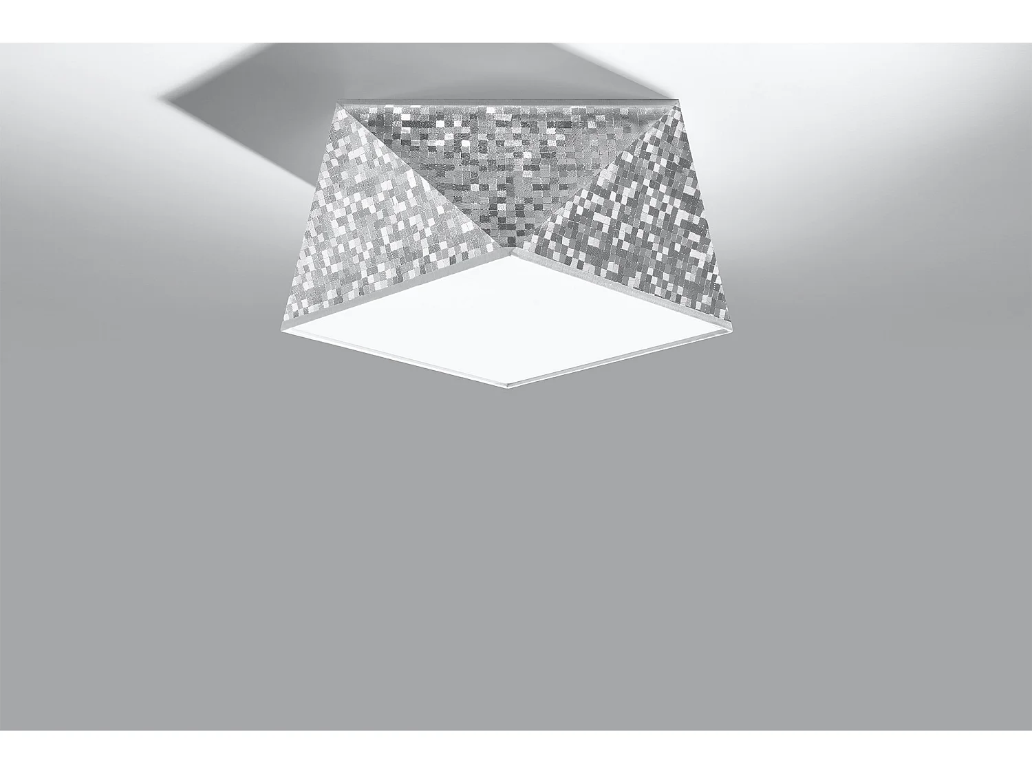 Plafondlampen Hexa Modern Van  - 1 Lichtbronnen - L.25 X H.15 Cm - Zilver