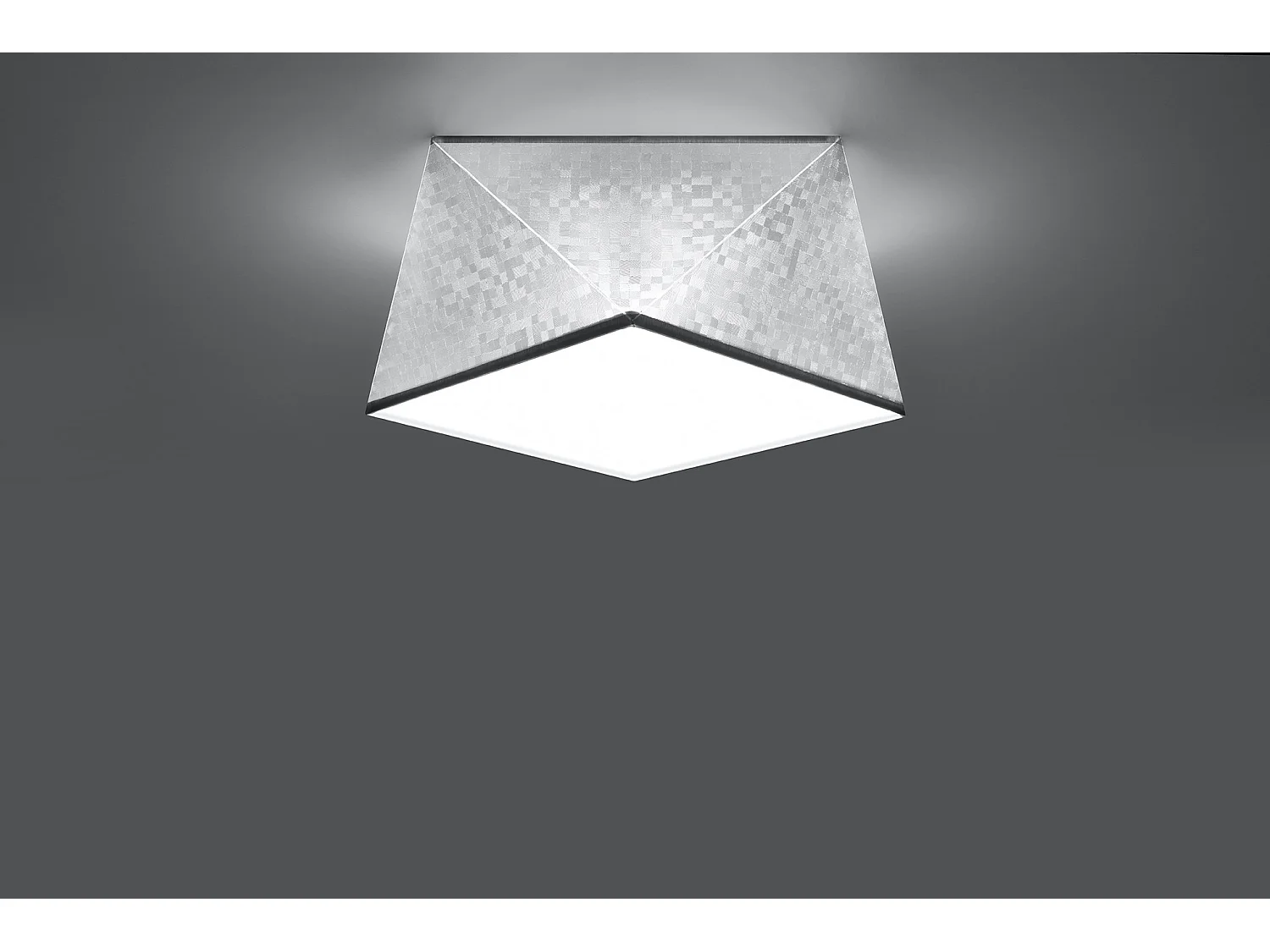 Plafondlampen Hexa Modern Van  - 1 Lichtbronnen - L.25 X H.15 Cm - Zilver