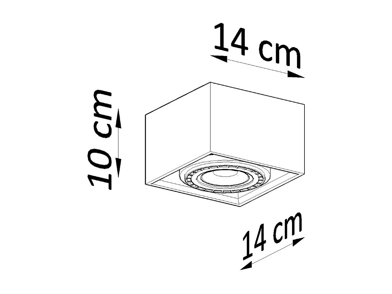 Sollux QUATRO Plafonniers encastrables Square Flush Light Bois Naturel GU10