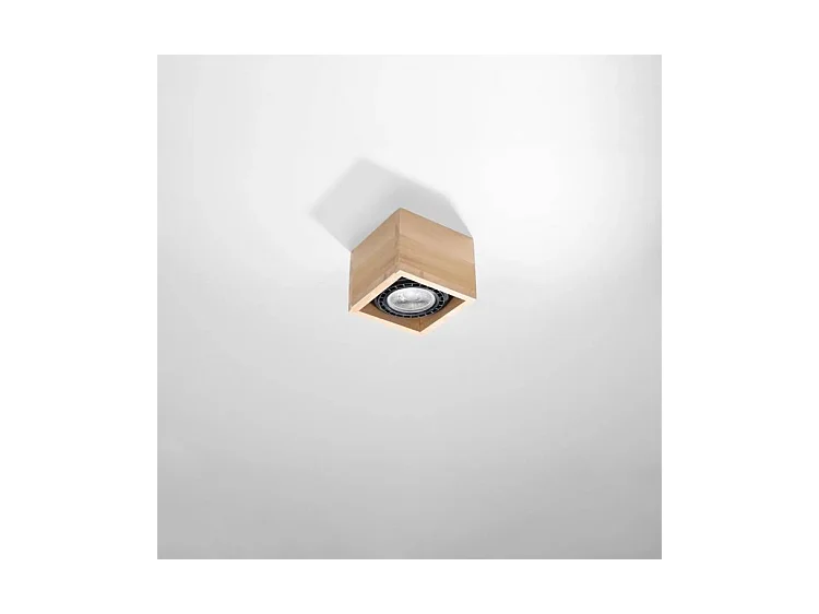 Sollux QUATRO Plafonniers encastrables Square Flush Light Bois Naturel GU10