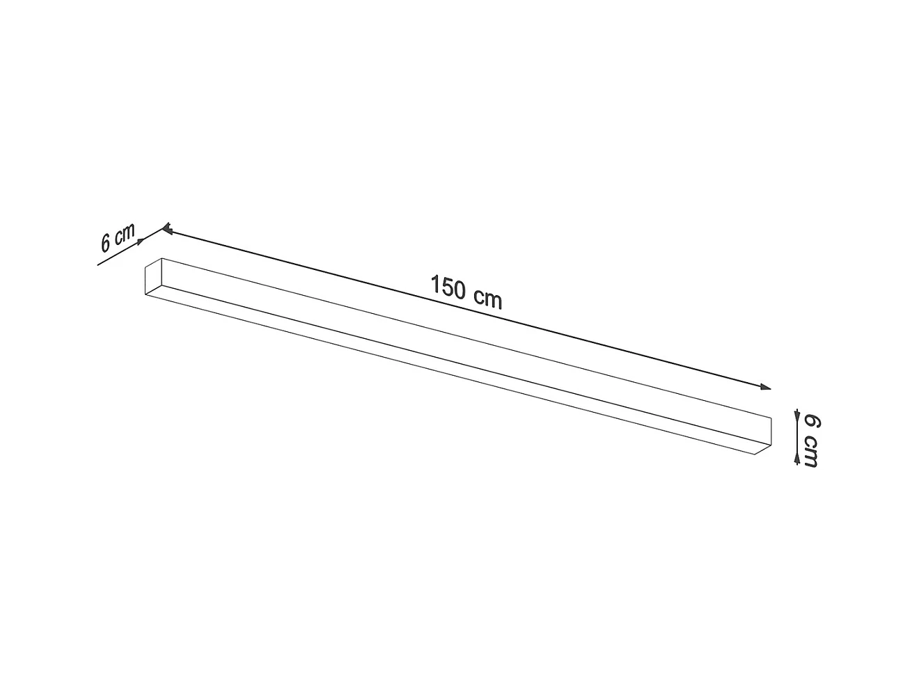 Integrated LED  65cm Linear Flush licht Grey 4000K Integrierte LED 65cm Linear Flush Hellgrau 4000K