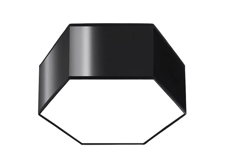Sollux Lighting Sunde Plafonnier décoratif encastré, noir, 13,5 cm