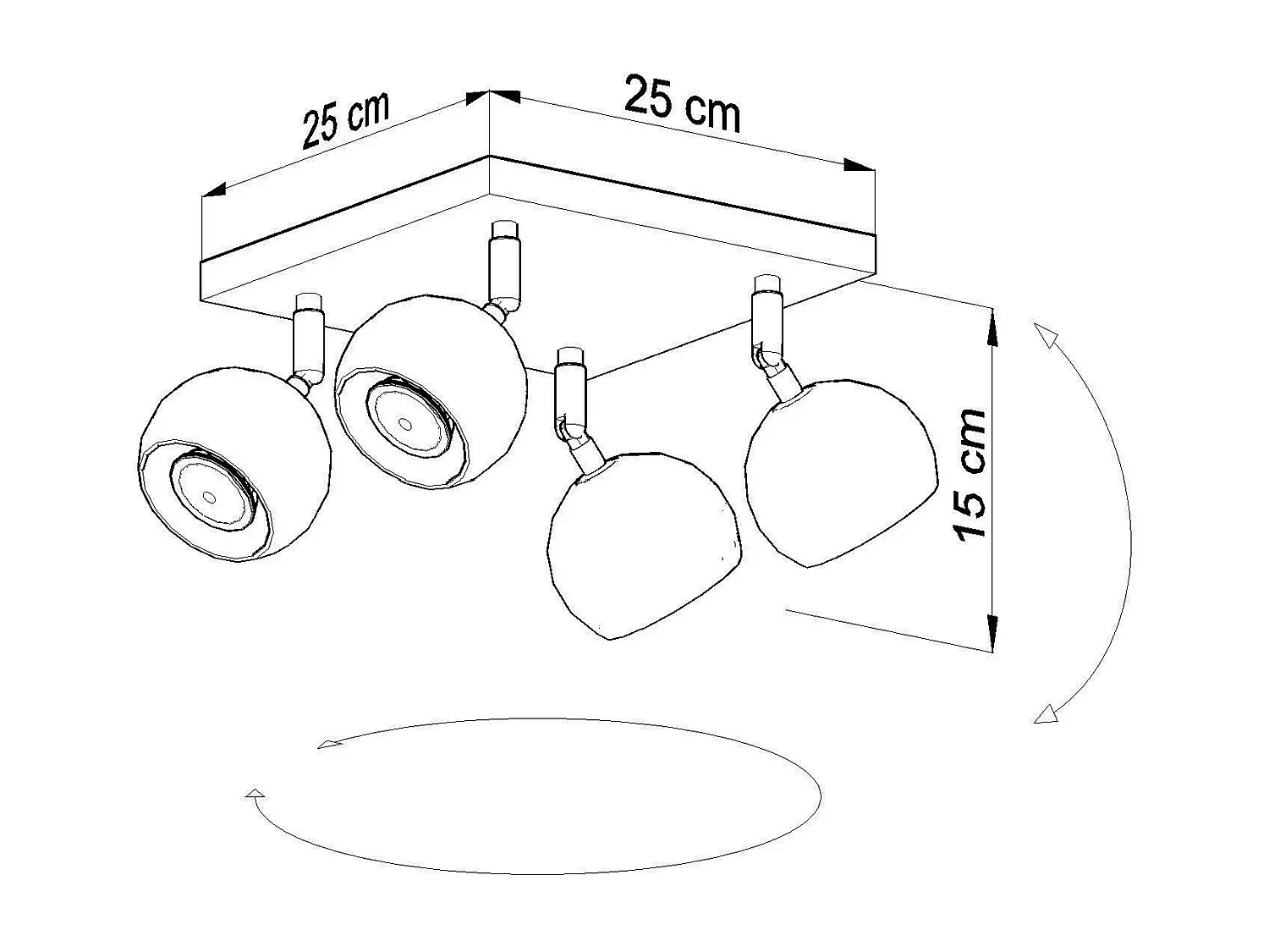 Sollux OCULARE Projecteur à 4 lumières blanc, GU10