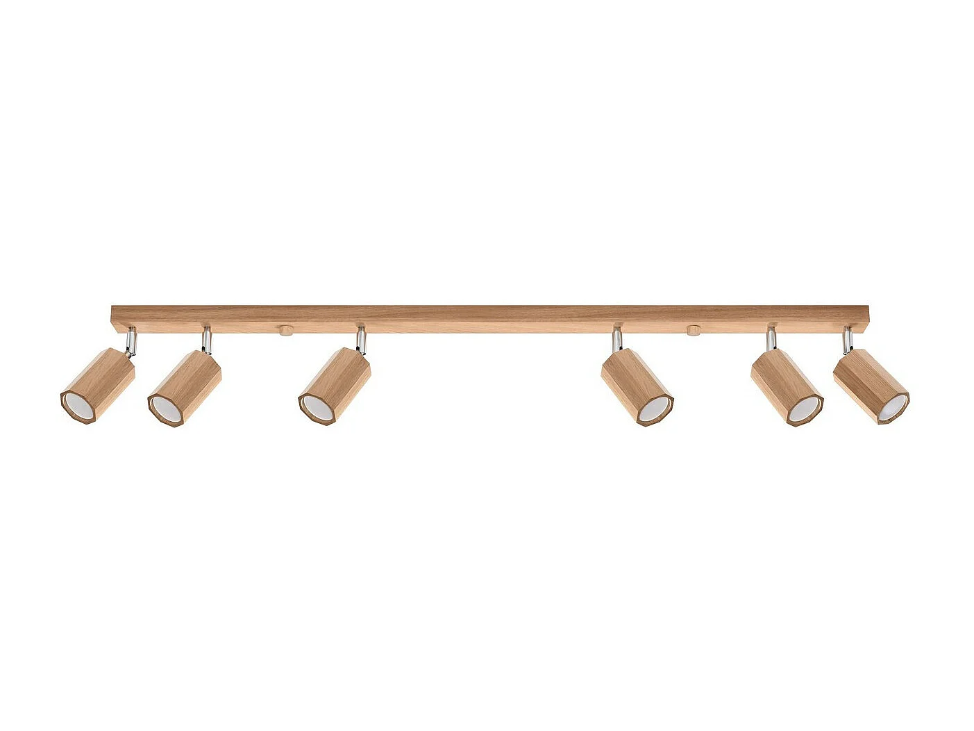 Sollux Lighting Zeke Faretto da soffitto in rovere Octagon Bar Wood, 6x GU10