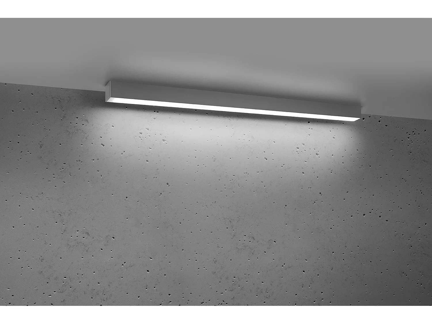 LED Integrato 145cm Lineare Incasso Grigio Chiaro 4000K LED Integrado 145cm Lineal Flush Light Gris 4000K