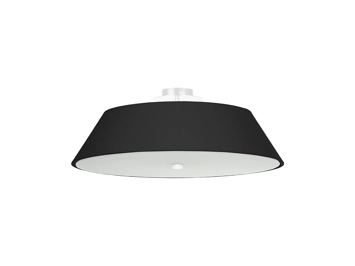 Sollux VEGA Plafonnier Cylindrique Noir 60cm E27