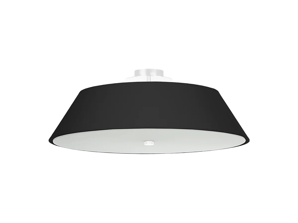 Sollux VEGA Plafonnier Cylindrique Noir 60cm E27