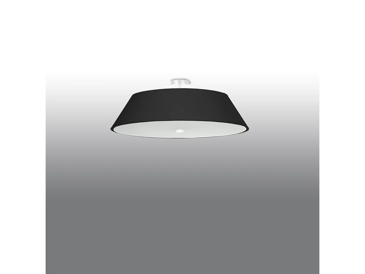 Sollux VEGA Plafonnier Cylindrique Noir 60cm E27