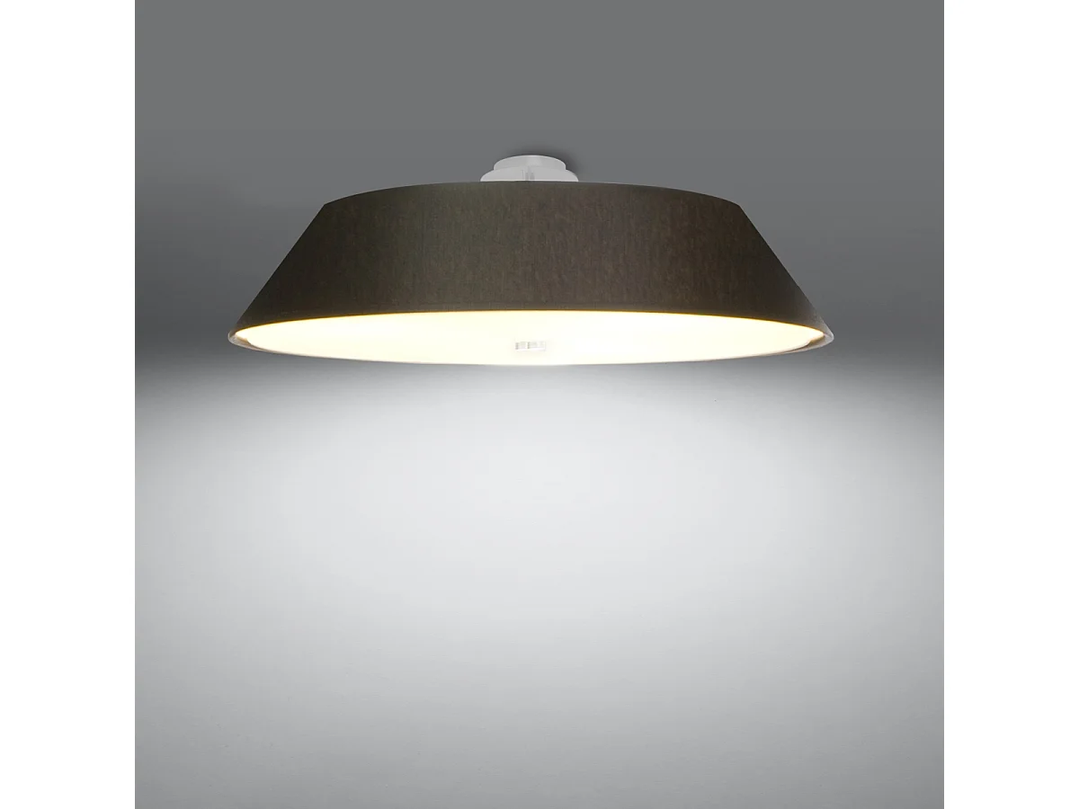 Sollux VEGA Plafonnier Cylindrique Noir 60cm E27