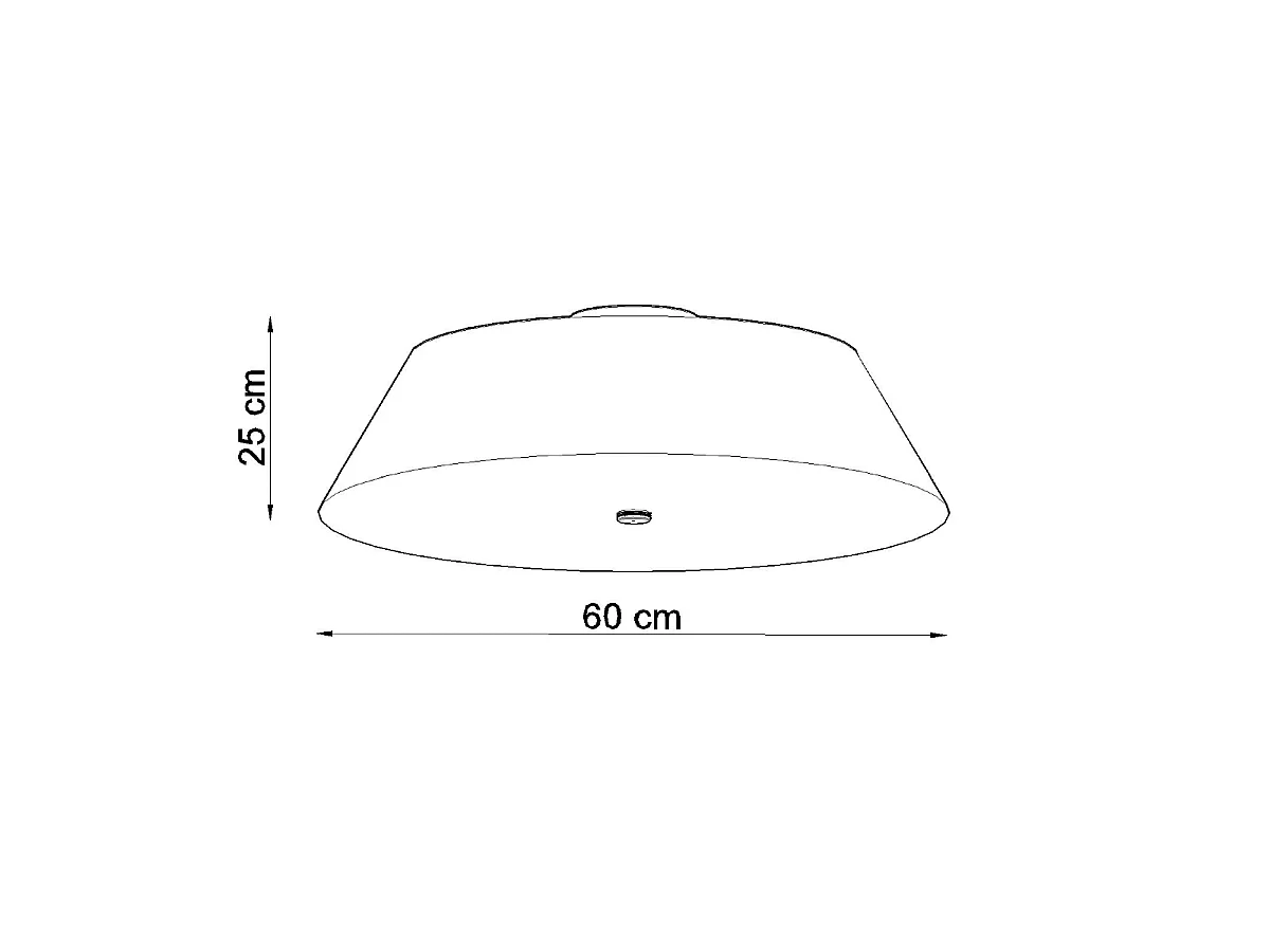 Sollux VEGA Plafonnier Cylindrique Noir 60cm E27