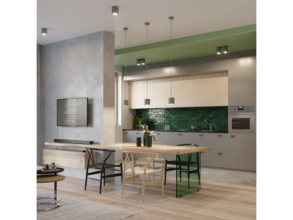 Sollux ORBIS - 2 licht Suface Mounted Abwärtsstrahler Grey, GU10