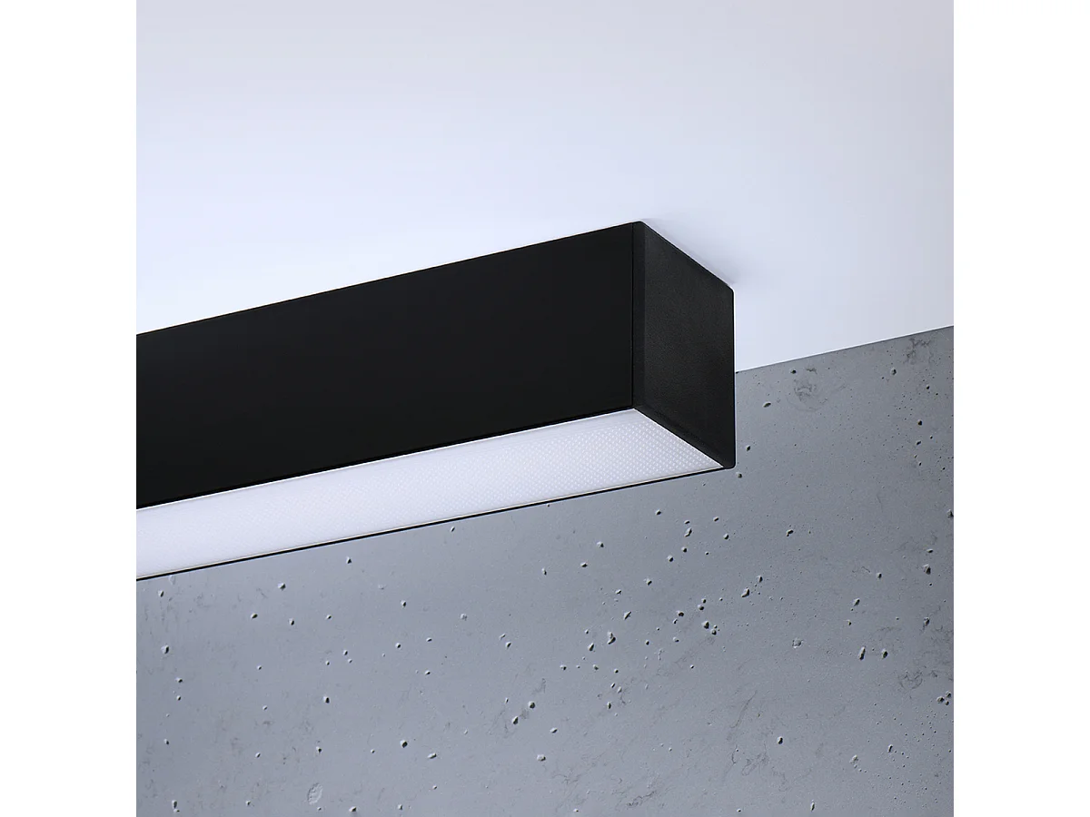 Integrated LED Flush Wall lichts Black 115cm 3000K Integrierte LED-Wandleuchten Schwarz 115cm 3000K