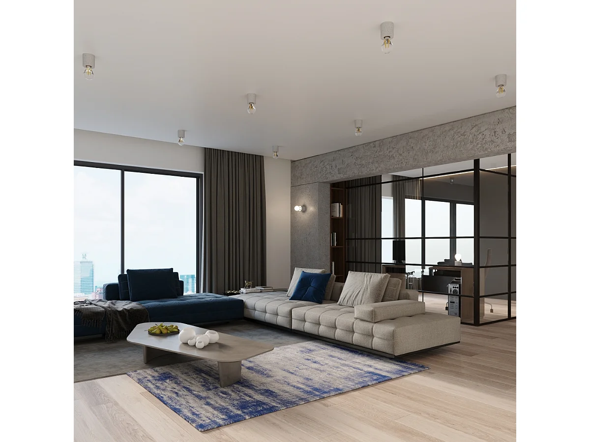 Aufbau-Downlights flächenbündig hellgrau E27 Downlight da superficie Incasso grigio chiaro E27