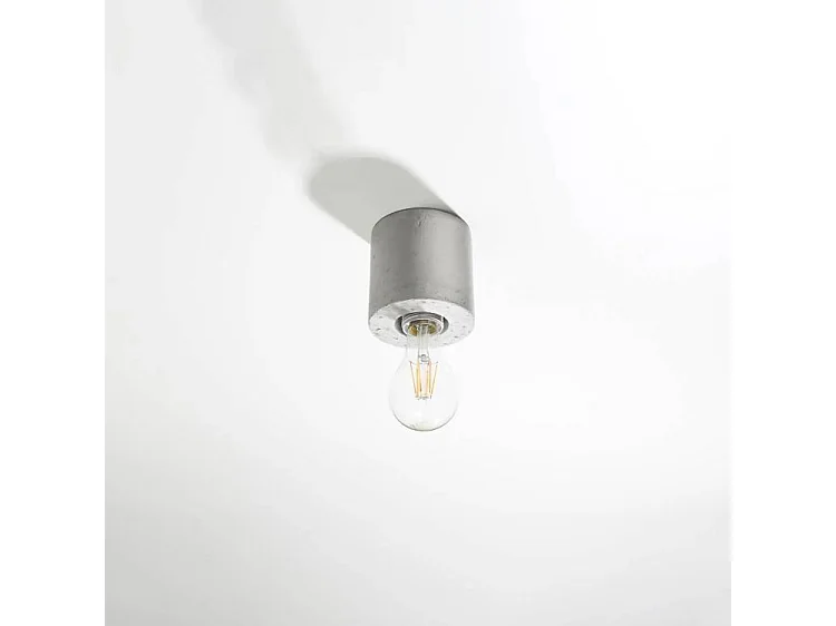 Plafondlampen Salgado Industrieel Van  - 1 Lichtbronnen - L.10 X H.10 Cm - Grijs