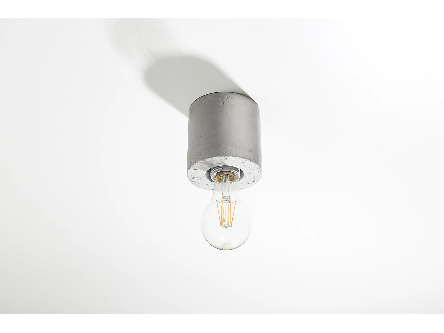 Plafondlampen Salgado Industrieel Van  - 1 Lichtbronnen - L.10 X H.10 Cm - Grijs