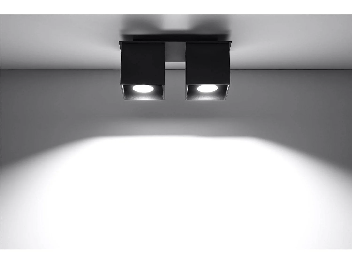 Sollux QUAD Downlight à 2 lumières, noir, GU10