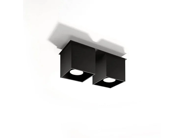 Sollux QUAD Downlight à 2 lumières, noir, GU10