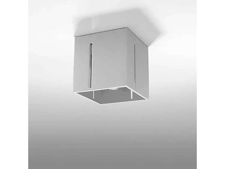 Plafondlampen Pixar Modern Van  - 1 Lichtbronnen - L.10 X H.10 Cm - Grijs