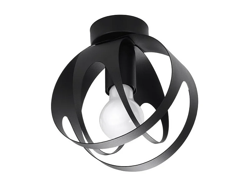 Sollux lichting Tulos Halbbündiges Licht, Schwarz, 1x E27